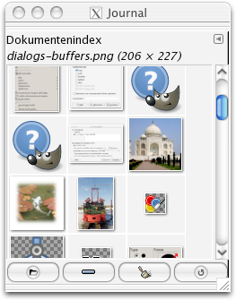 Ansicht des Dialoges Dokumentenindex